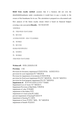 FINANCIALREPORTNOTESGLOSSARY财务报告批注中的名词汇总翻译