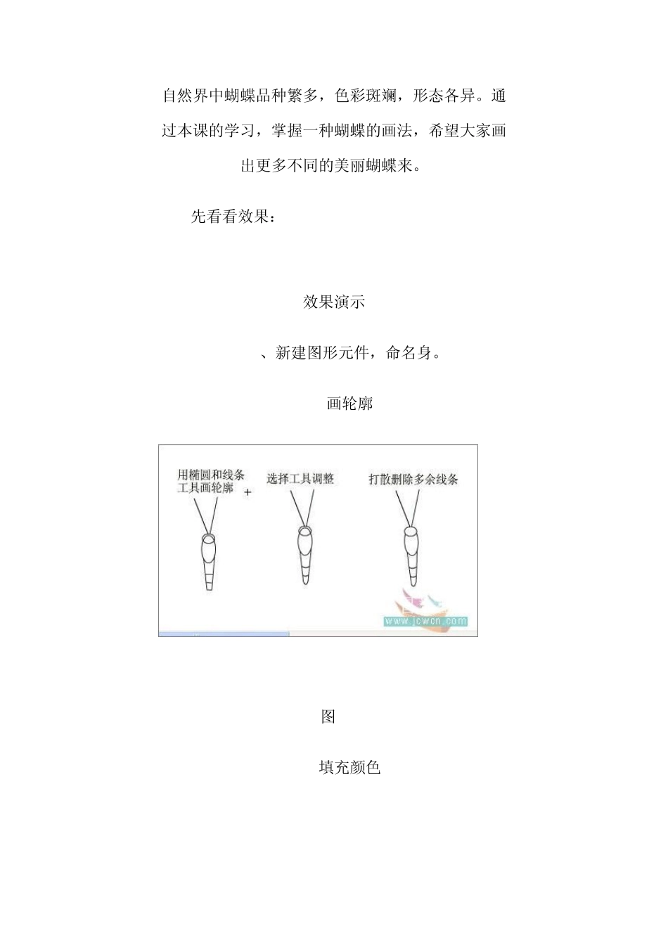 Flash鼠绘入门第十二课：逼真蝴蝶的画法_第1页