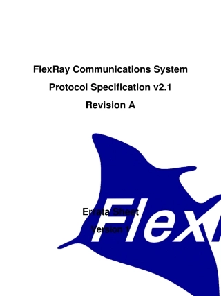 FlexRay通信系统协议规范V2.1修订本A勘误表V1
