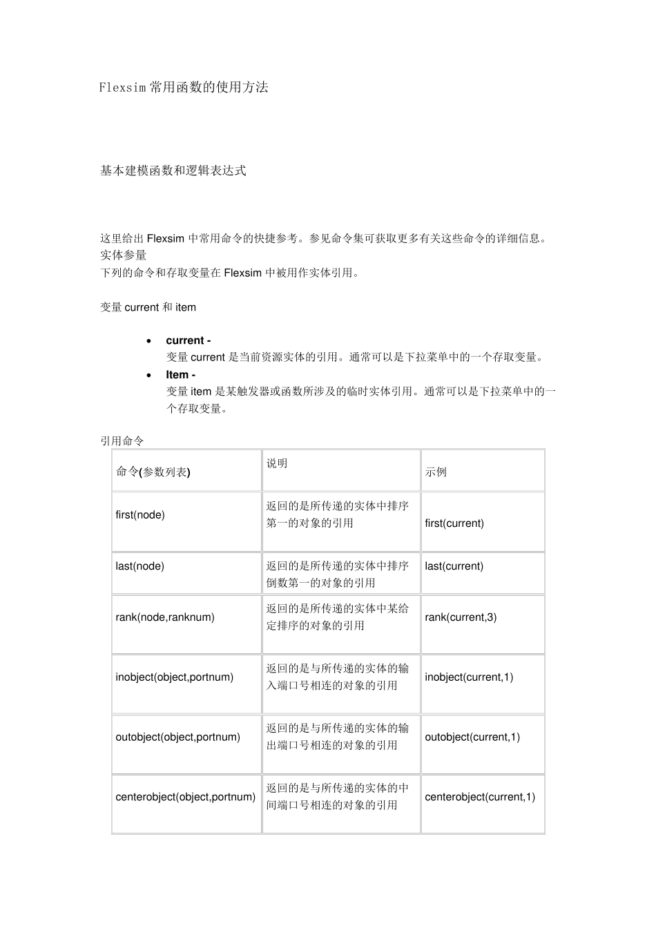 flexsim常用函数_第1页