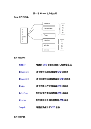 fluent命令介绍、网格划分、参数使用