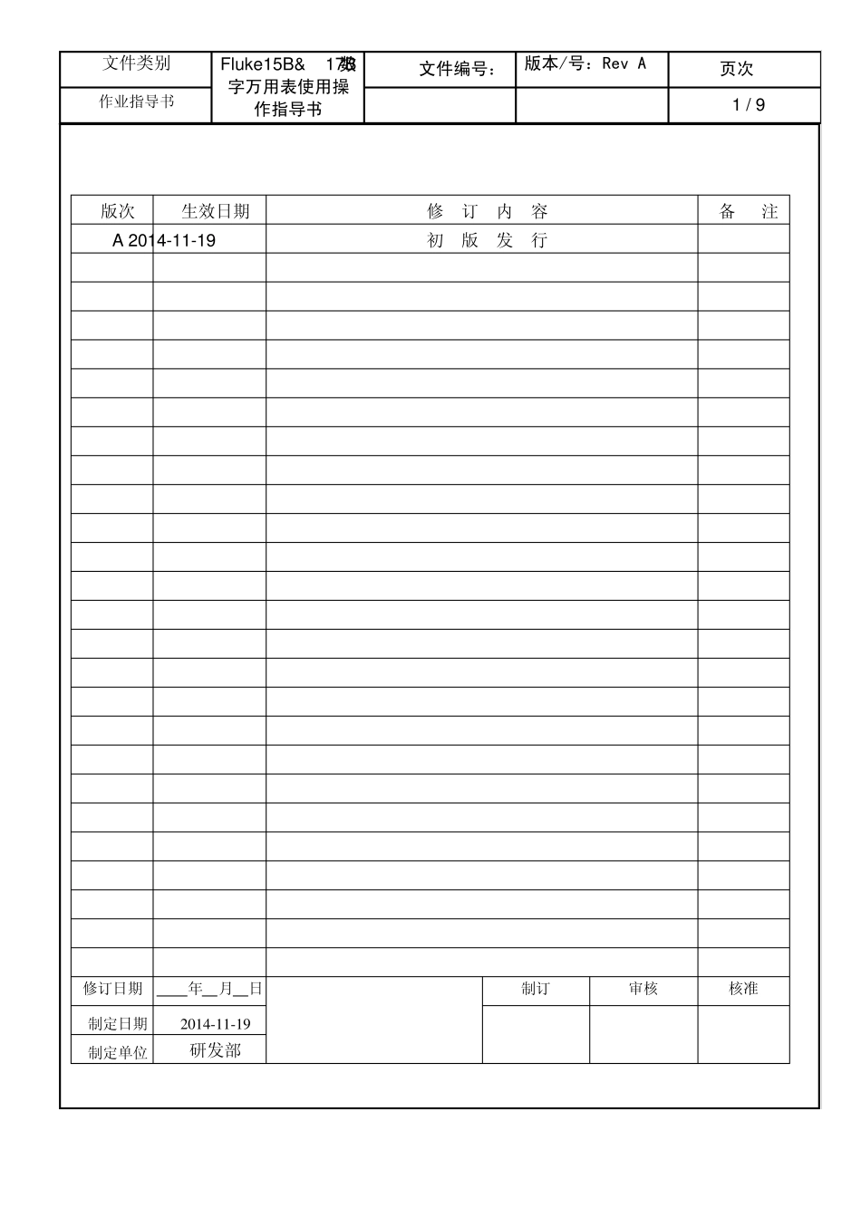 Fluke15Bamp;17B数字万用表使用操作指导书_第1页