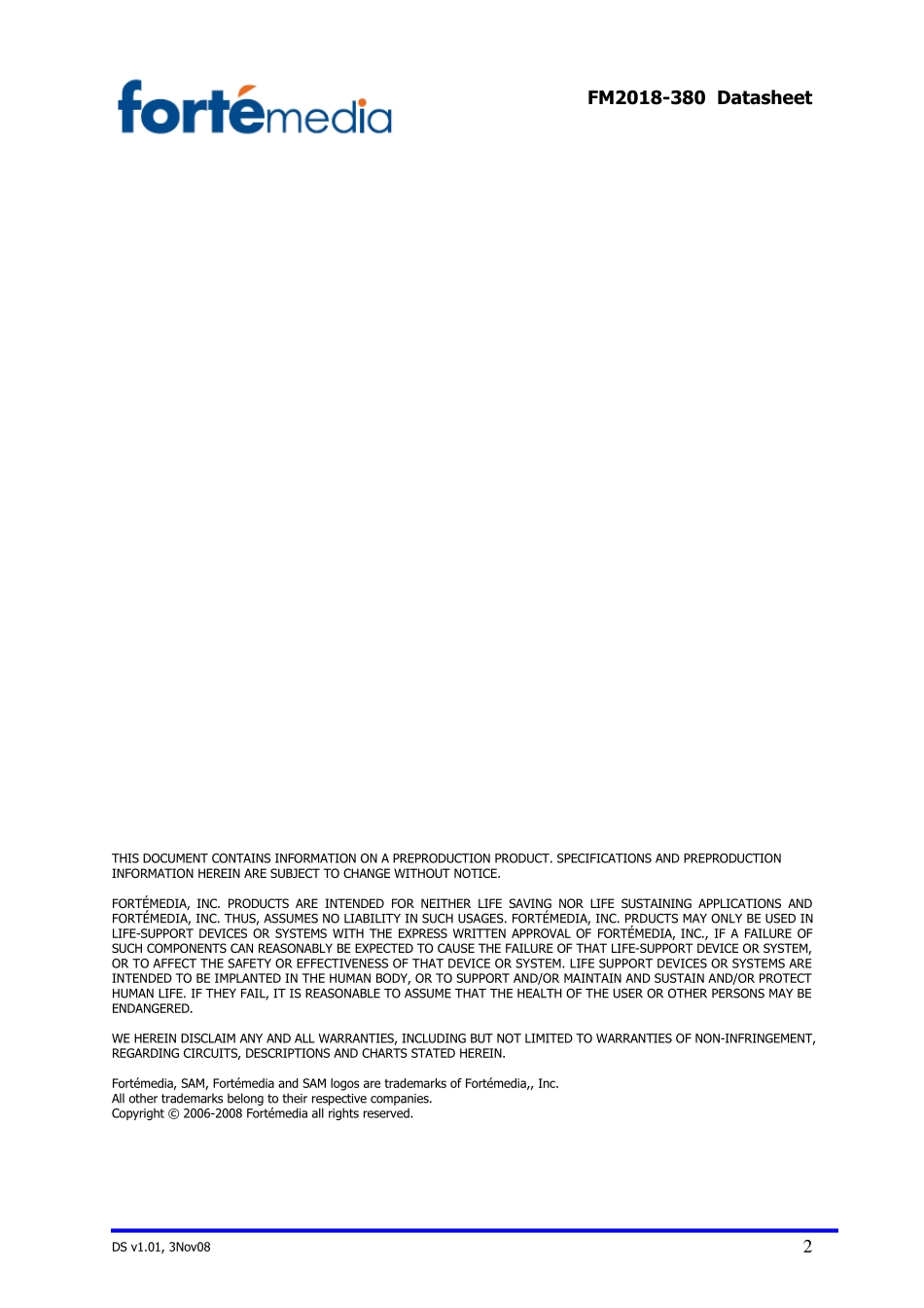 FM2018380Datasheetv1.01(20081103)_第2页