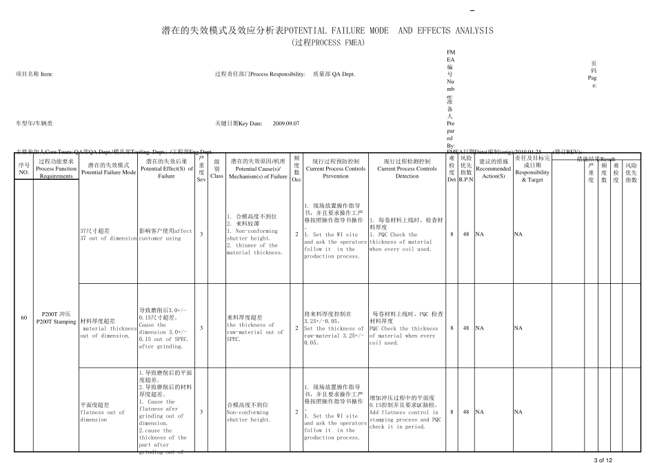 FMEA潜在失效模式及分析标准表格模版_第3页