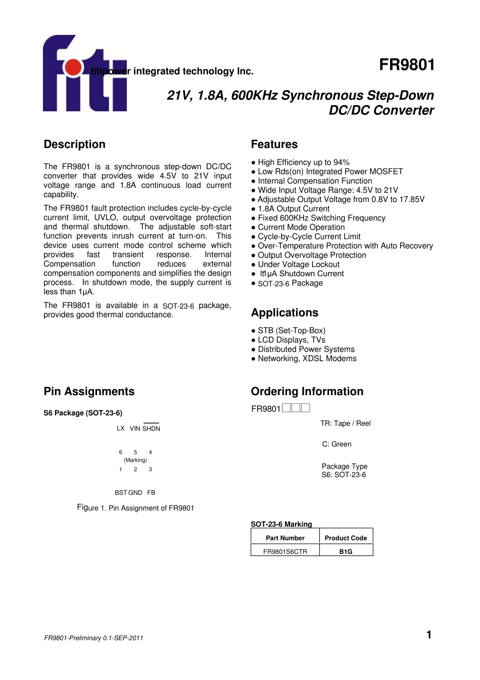 FR9801datasheet_第1页
