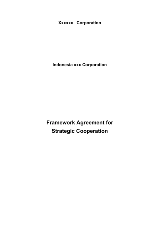 FrameworkAgreementforstrategiccooperation战略合作框架协议