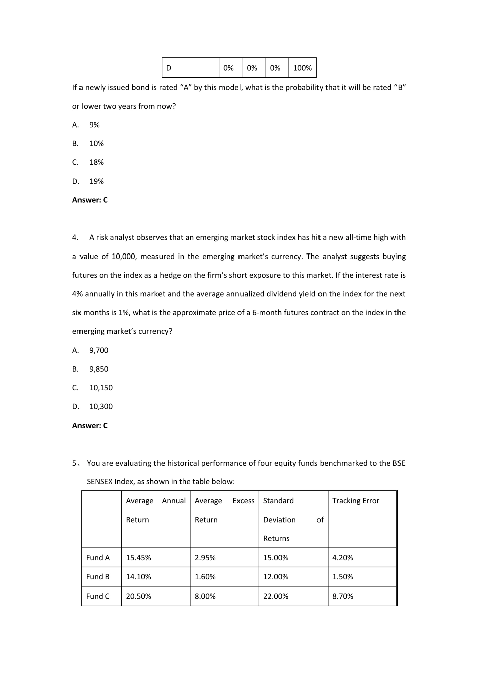 FRM一级考前必做100真题_第2页