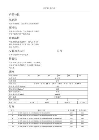 FSC标准气缸(拉杆式)