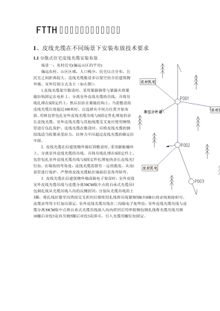 FTTH皮线光缆安装布放技术规范