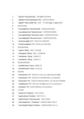FusionCharts的XML标签属性