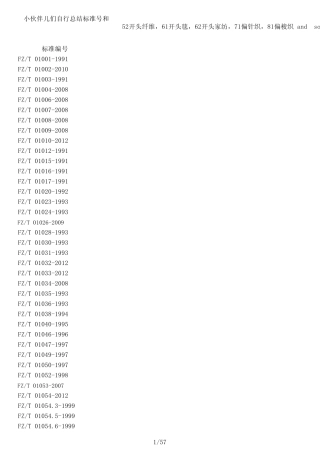 FZ纺织行业标准明细201436现行有效