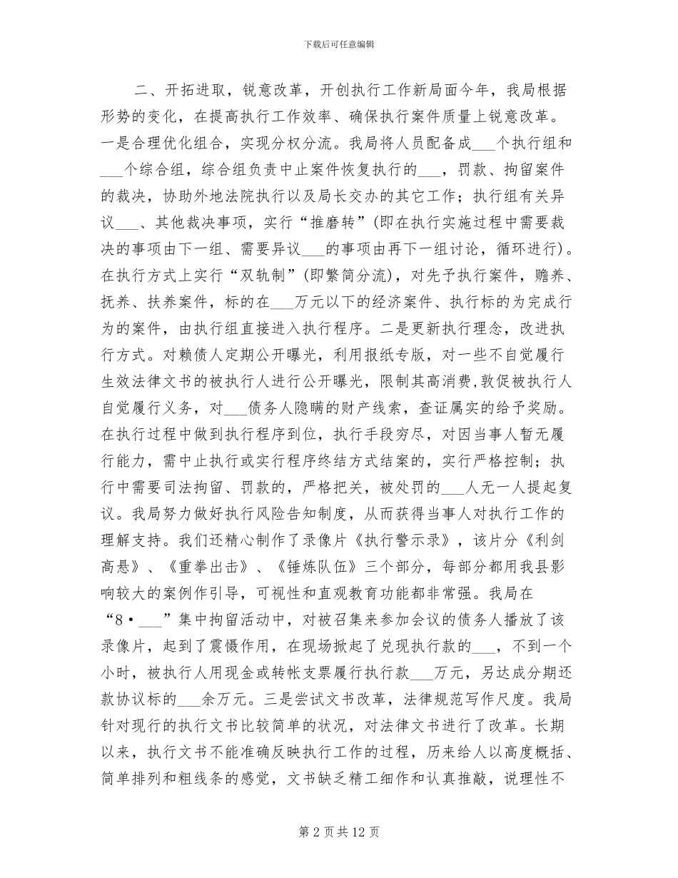 法院执行局2024年工作总结_第2页