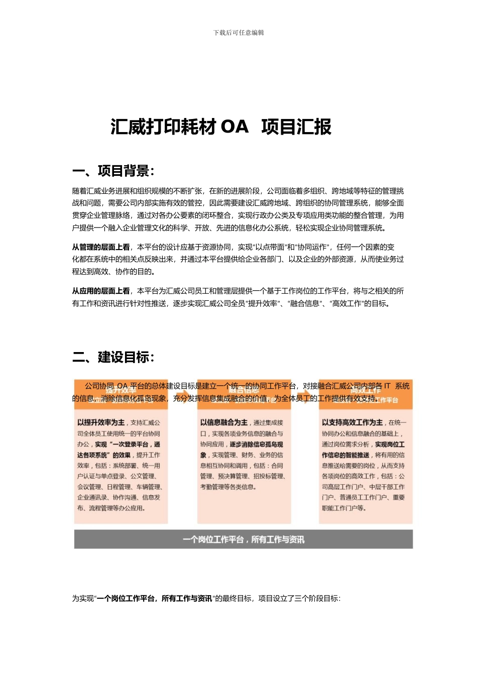 泛微OA项目汇报方案_第1页
