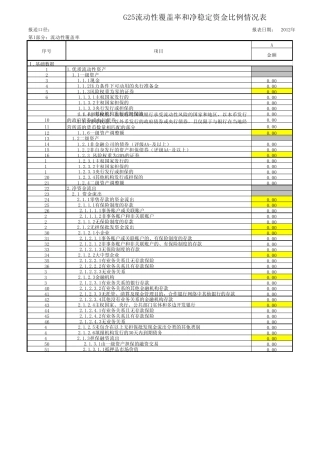 G2501流动性覆盖率报表