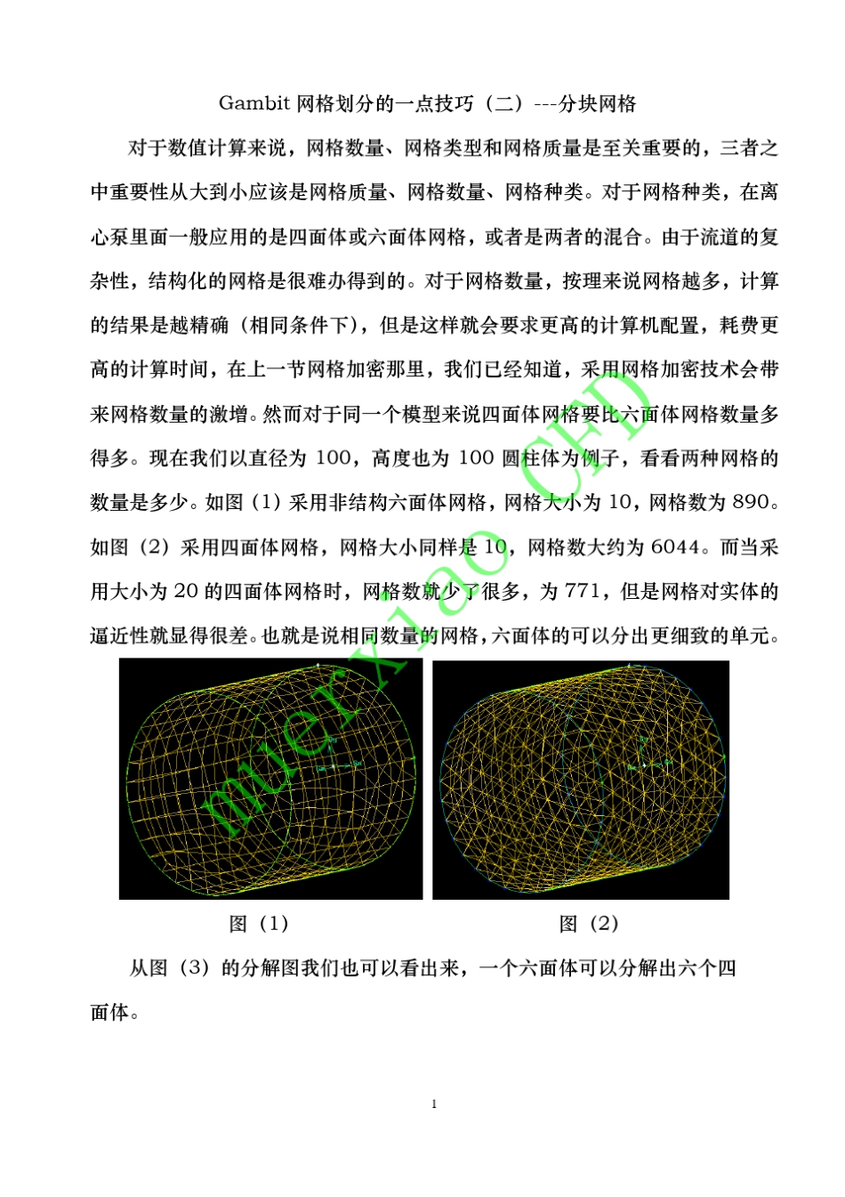 Gambit网格划分的一点技巧分块网格_第1页