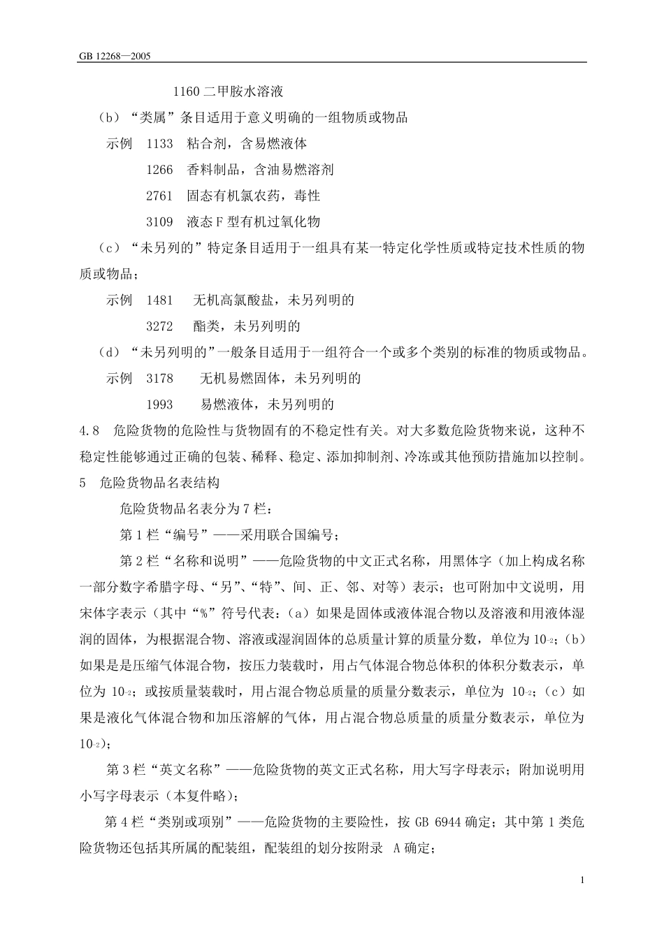 GB122682005危险货物品名表_第3页
