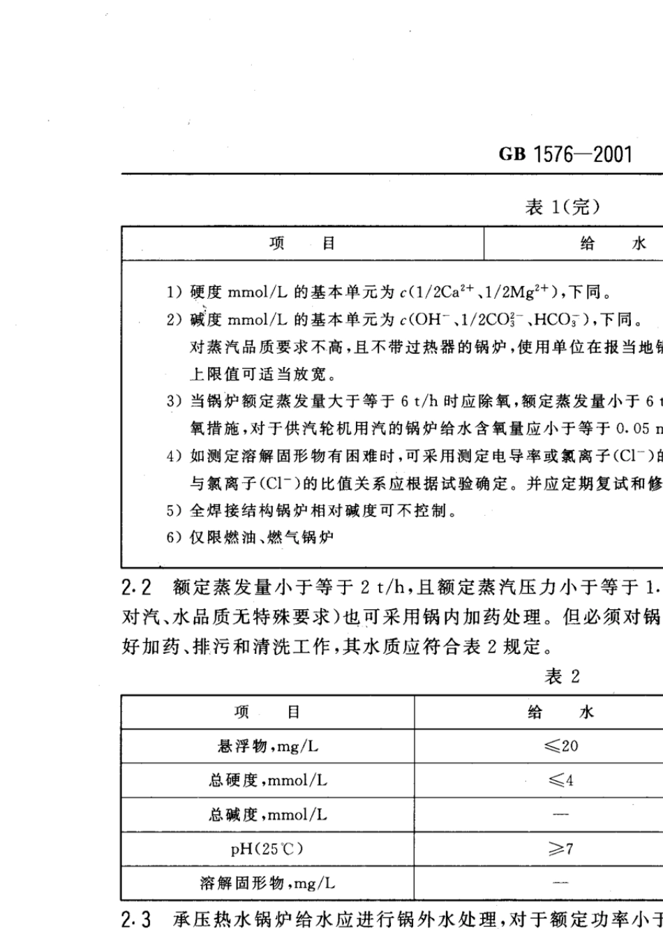GB1576工业锅炉水质标准_第3页