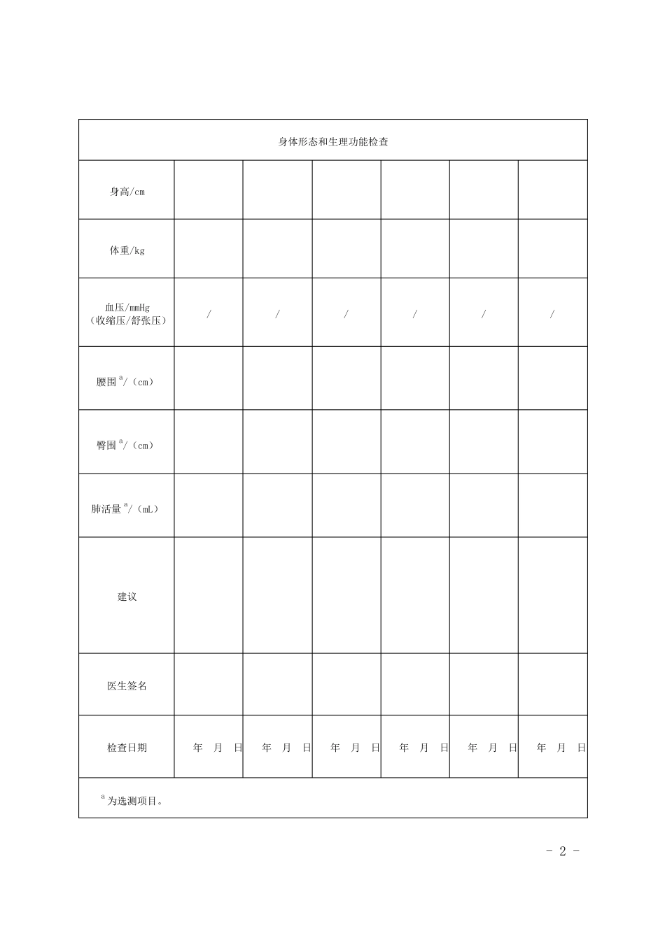 GB161342011中小学生健康检查表_第3页