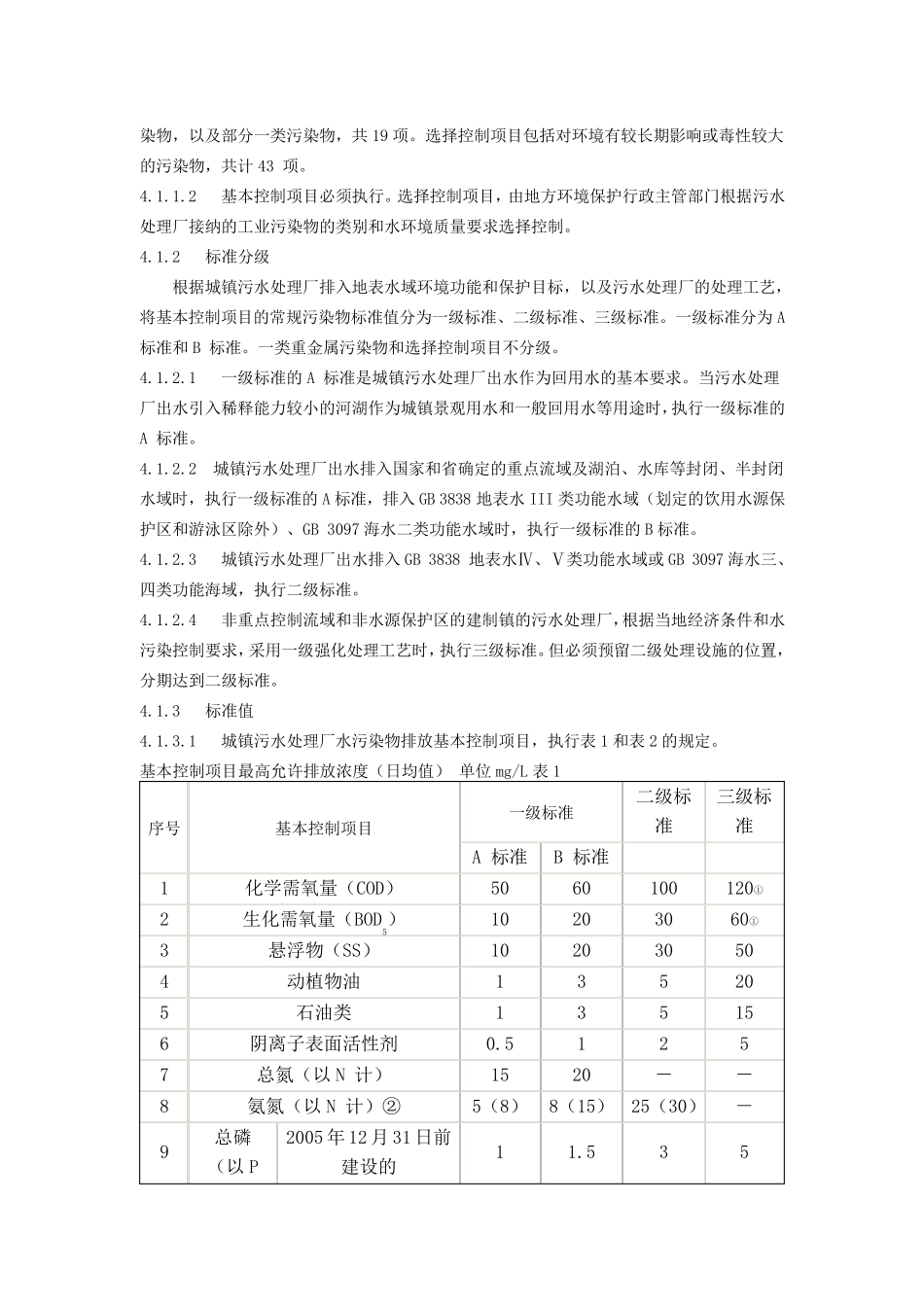 GB189182002《城镇污水处理厂污染物排放标准》_第2页