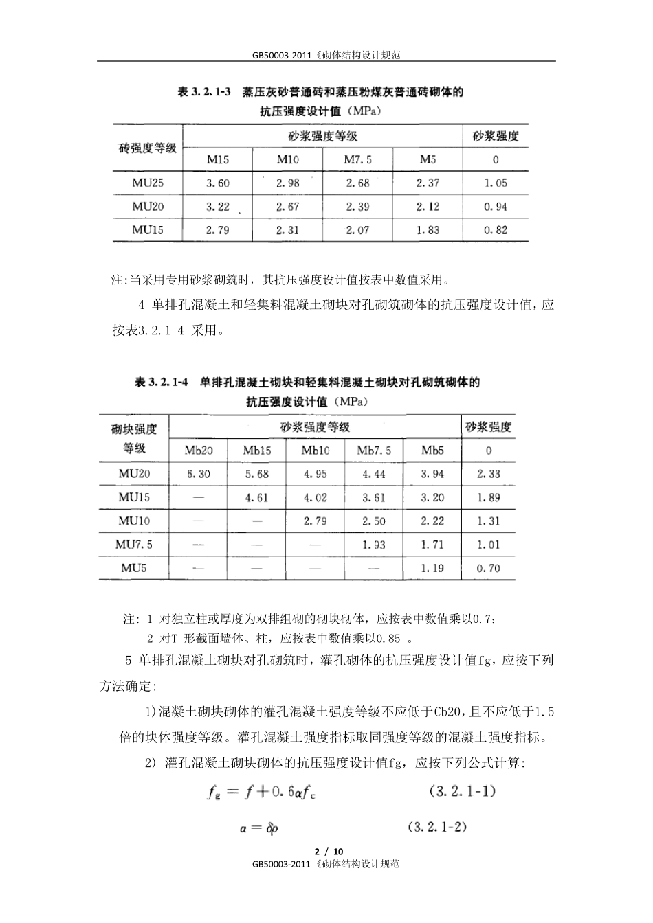 GB500032011《砌体结构设计规范_第2页