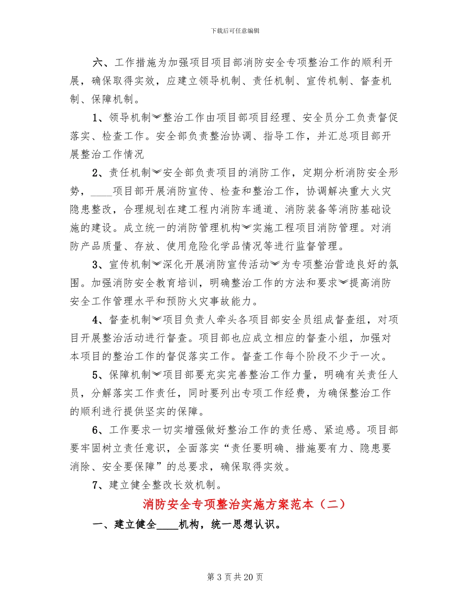 消防安全专项整治实施方案范本(6篇)_第3页