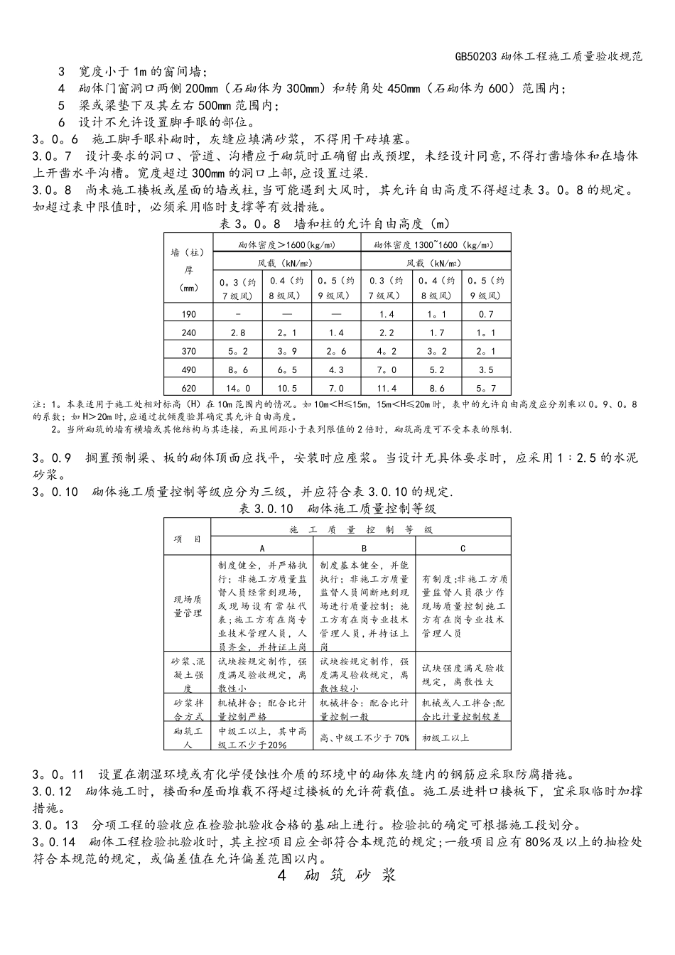 GB50203砌体工程施工质量验收规范_第2页