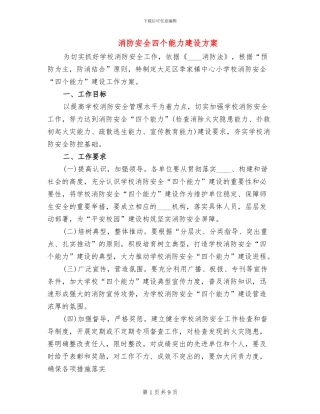 消防安全四个能力建设方案