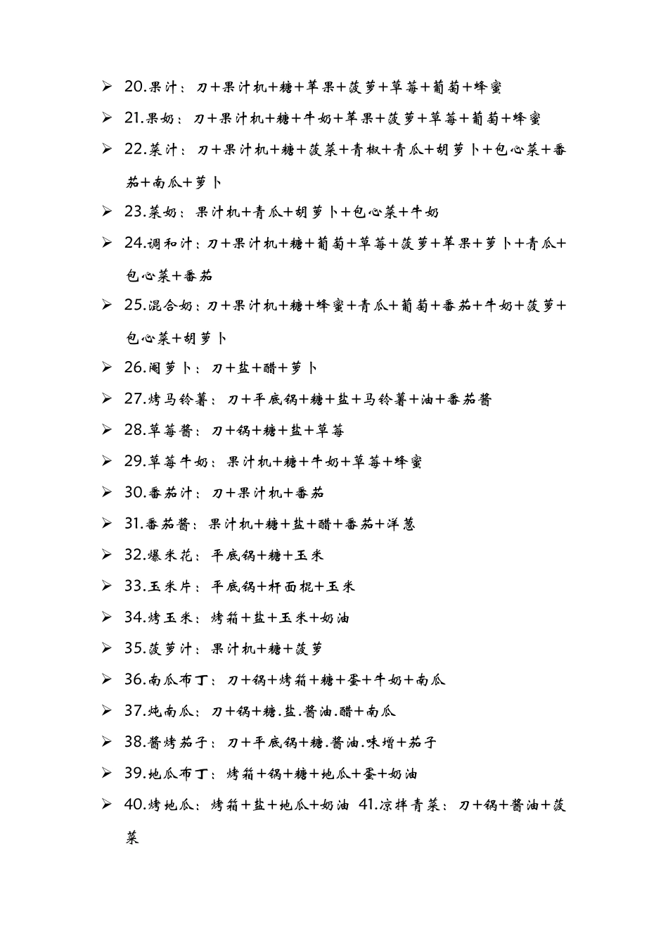 GBA牧场物语食谱大全_第2页