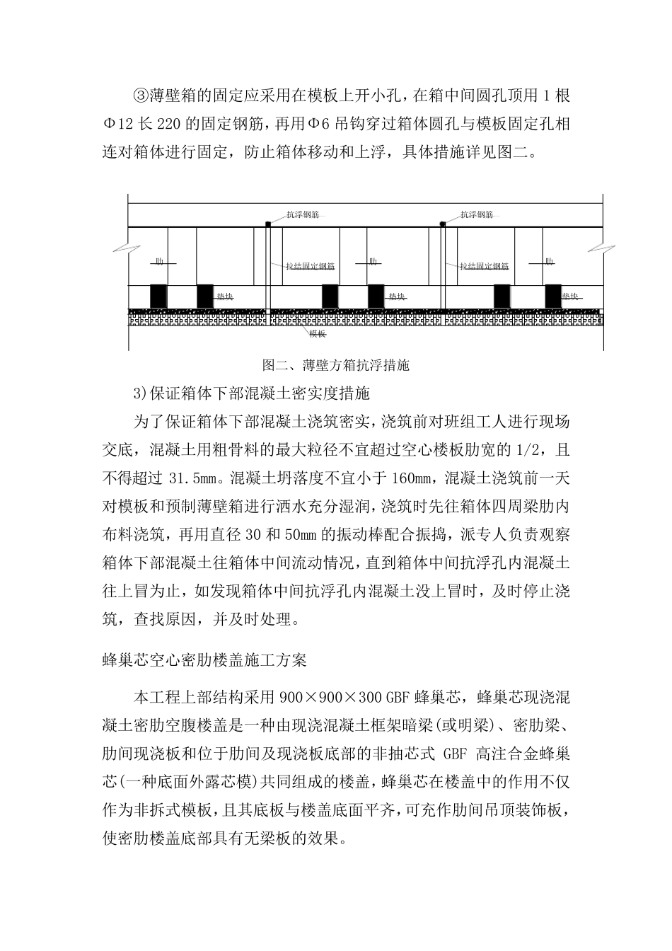 GBF薄壁方箱空心楼板施工方案_第3页