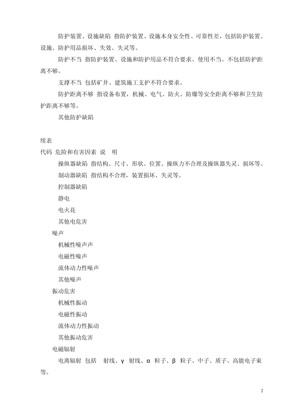 GBT138611992生产过程危险和有害因素分类与代码_第2页