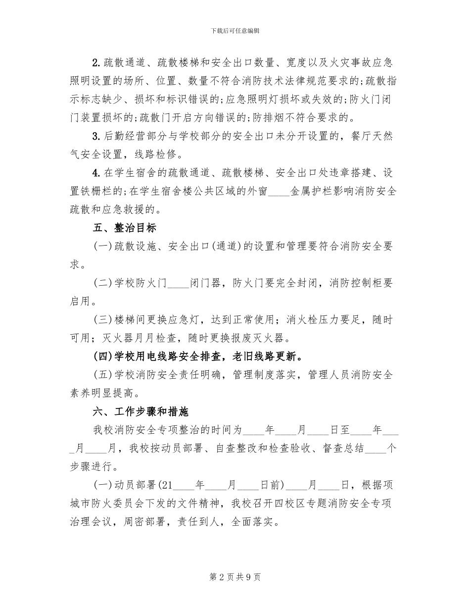 消防安全隐患整改方案(4篇)_第2页