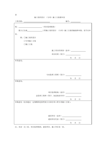 GBT503192013建设工程监理规范用表A