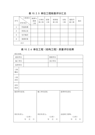 GBT503752016建筑工程施工质量评价标准表格