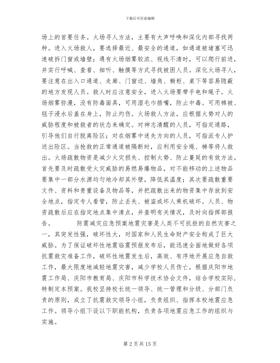 消防应急疏散预案_第2页