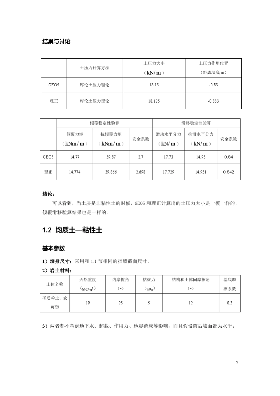 GEO5与理正岩土挡土墙计算结果对比_第2页