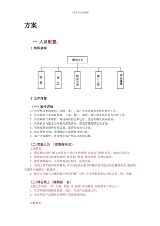 淘宝运营方案
