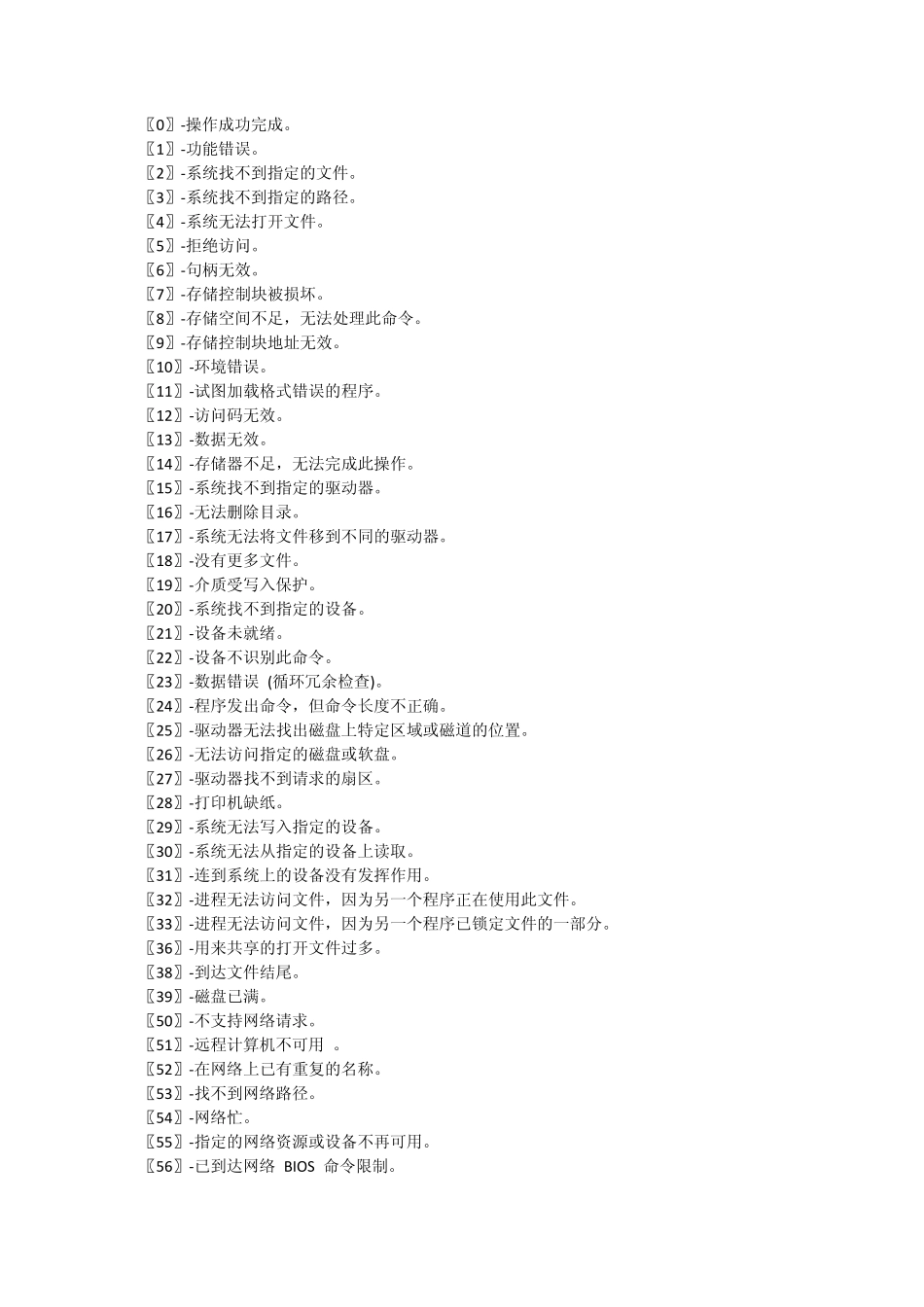 GetLastError对照表_第1页