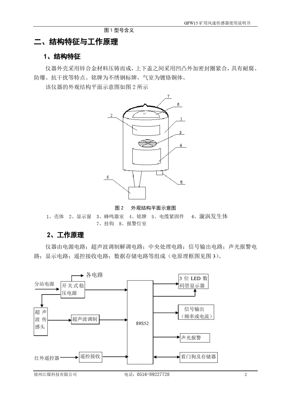 GFW15矿用风速传感器说明书_第3页