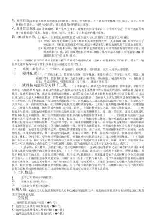 GIS等级考试知识集锦