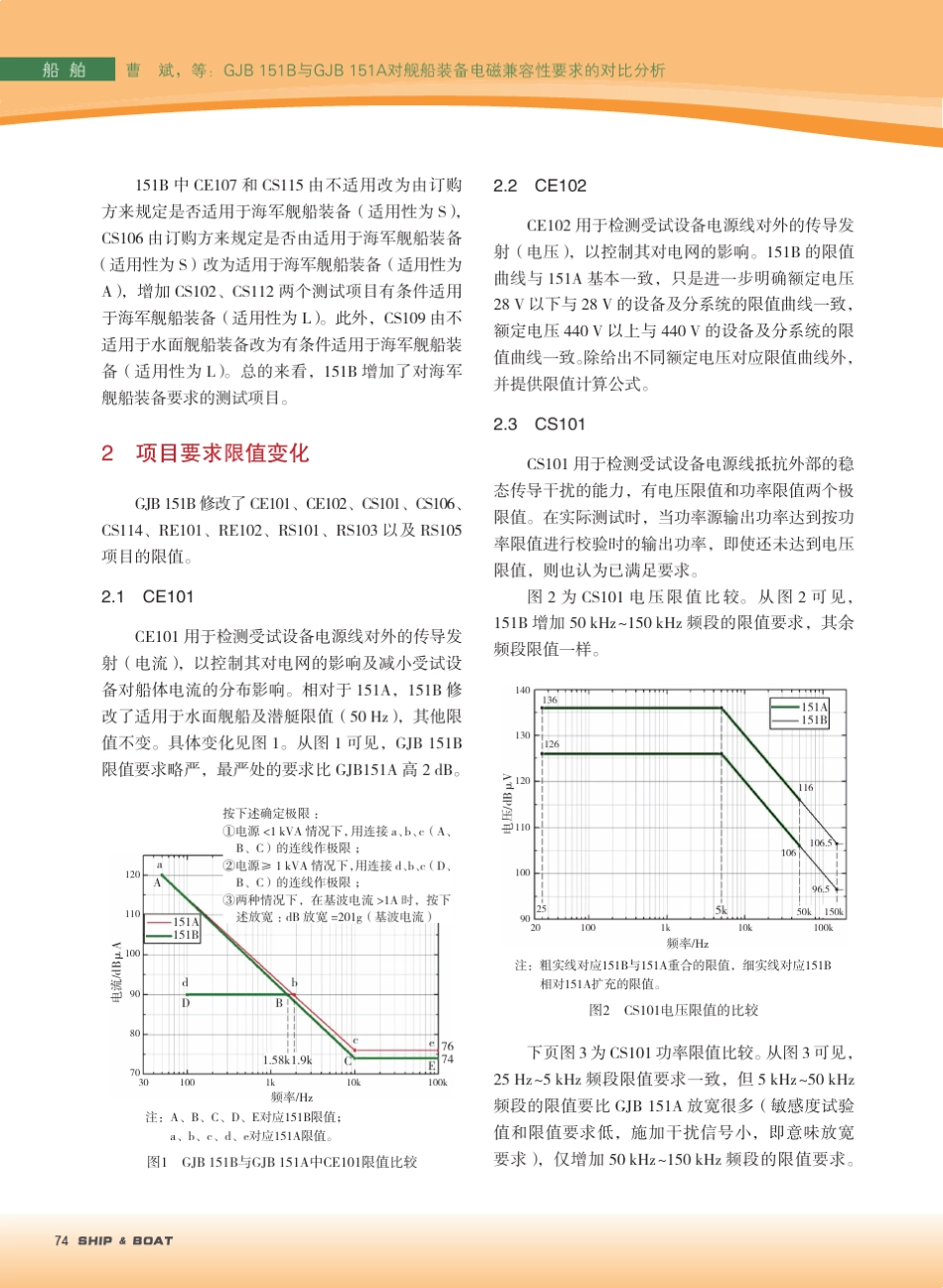 GJB151B与GJB151A对舰船装备电磁兼容性要求的对比分析_第3页