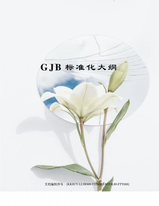 GJB标准化大纲
