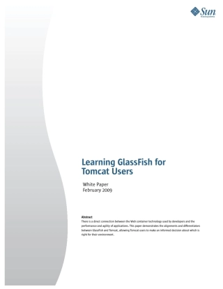 GlassFish和Tomcat对比白皮书