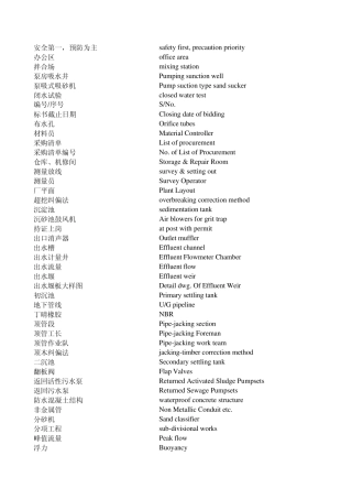 GLossary(污水处理)
