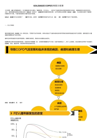 GOLD2022版COPD指南图文梳理
