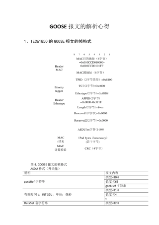 GOOSE解析心得
