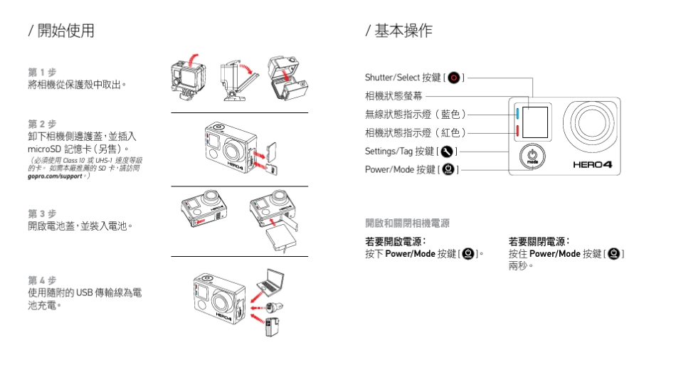 goproHERO4黑色版快速入门指南_第3页