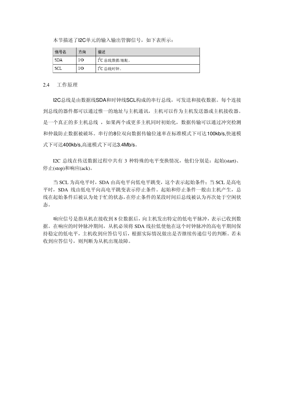 GPIO模拟I2C总线应用设计说明书_第2页