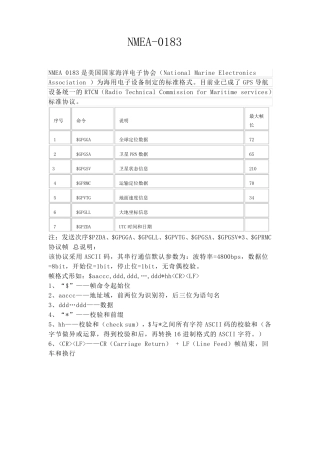 GPS_RTCM标准协议