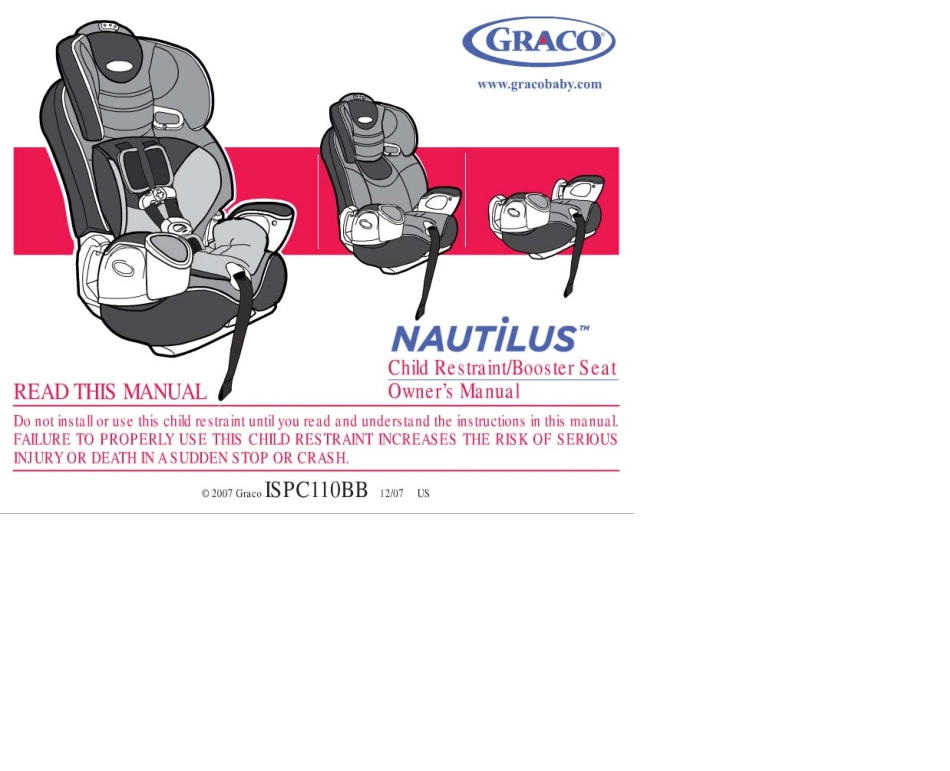 GRACO葛莱儿童安全座椅安装说明书_第1页