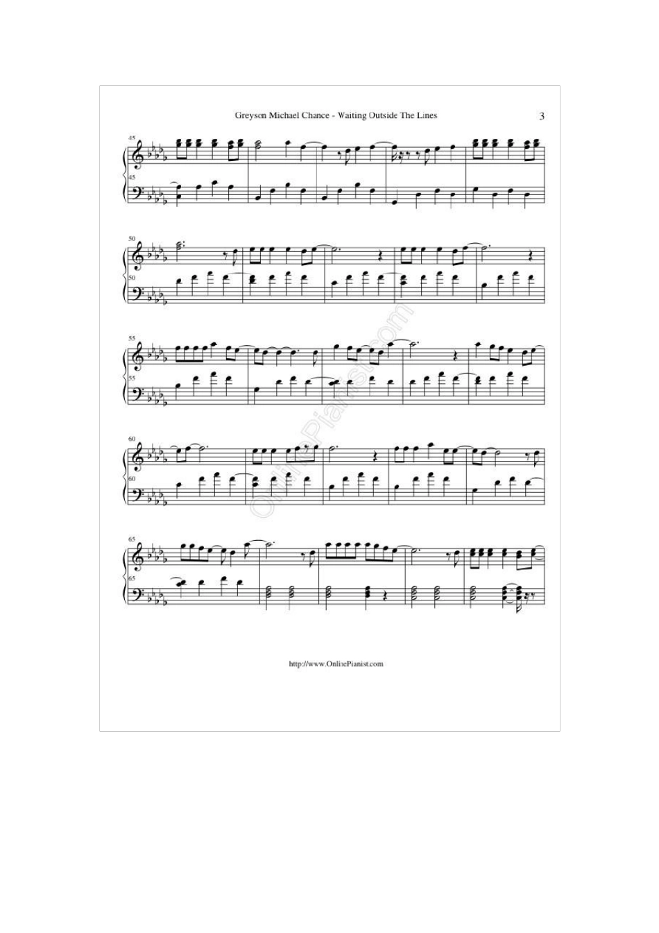 GreysonChancewaitingoutsidethelines钢琴谱_第3页